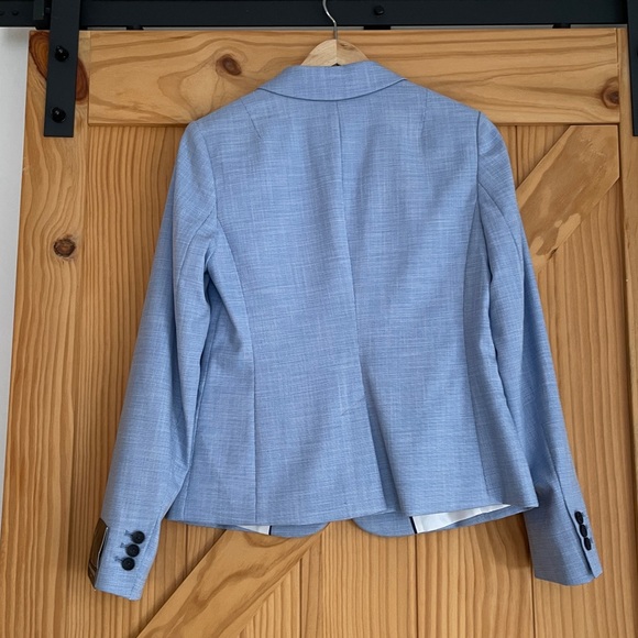 Banana Republic Factory Size 4 Baby Blue Washable Blazer NWT - Picture 13 of 17